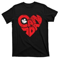 Canada Flag Heart Shirts Canadian Roots Americans Love Maple T-Shirt