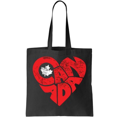 Canada Flag Heart Shirts Canadian Roots Americans Love Maple Tote Bag