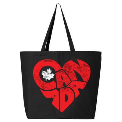 Canada Flag Heart Shirts Canadian Roots Americans Love Maple 25L Jumbo Tote