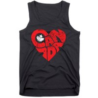 Canada Flag Heart Shirts Canadian Roots Americans Love Maple Tank Top