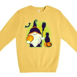 Cute Funny Halloween Gnome Premium Crewneck Sweatshirt