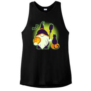 Cute Funny Halloween Gnome Ladies PosiCharge Tri-Blend Wicking Tank