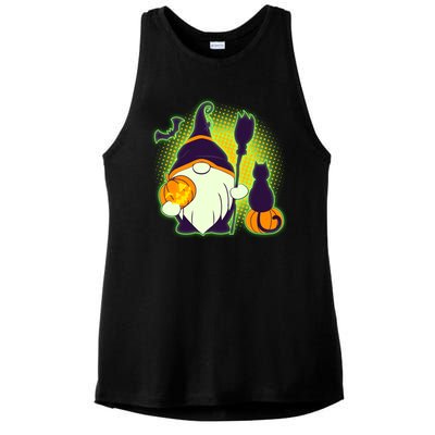 Cute Funny Halloween Gnome Ladies PosiCharge Tri-Blend Wicking Tank