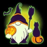 Cute Funny Halloween Gnome City Backpack