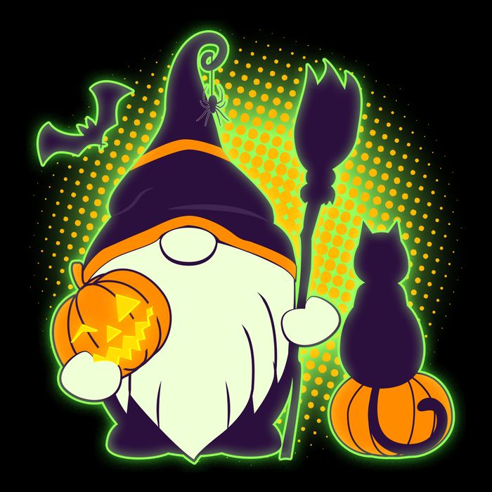 Cute Funny Halloween Gnome City Backpack