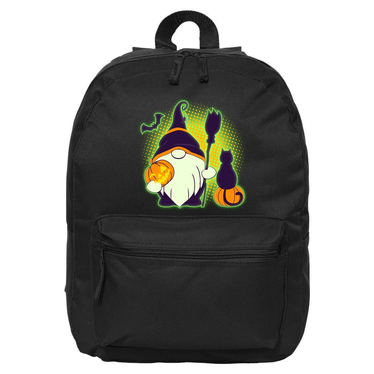Cute Funny Halloween Gnome 16 in Basic Backpack