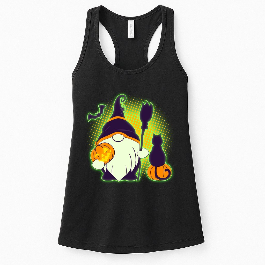 Cute Funny Halloween Gnome Womens Tank Top