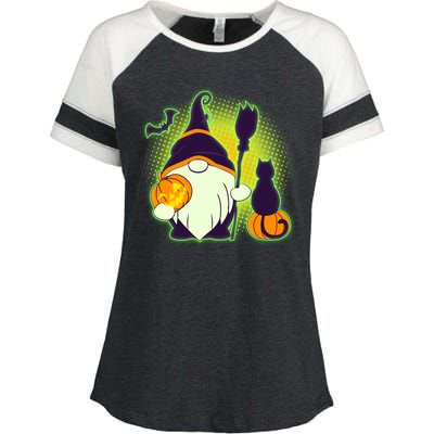 Cute Funny Halloween Gnome Enza Ladies Jersey Colorblock Tee