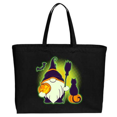 Cute Funny Halloween Gnome Cotton Canvas Jumbo Tote