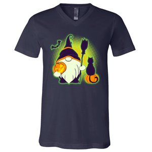 Cute Funny Halloween Gnome V-Neck T-Shirt