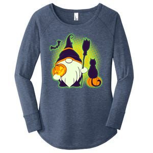 Cute Funny Halloween Gnome Women's Perfect Tri Tunic Long Sleeve Shirt