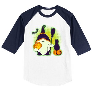 Cute Funny Halloween Gnome Baseball Sleeve Shirt