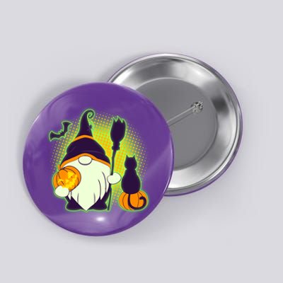 Cute Funny Halloween Gnome Button