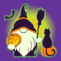 Cute Funny Halloween Gnome Poster