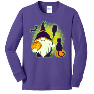 Cute Funny Halloween Gnome Kids Long Sleeve Shirt