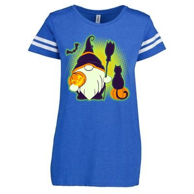 Cute Funny Halloween Gnome Enza Ladies Jersey Football T-Shirt