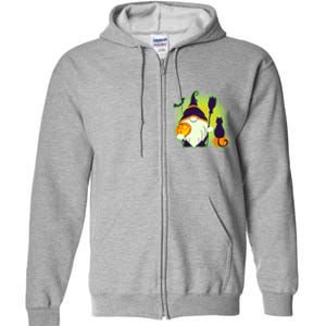 Cute Funny Halloween Gnome Full Zip Hoodie