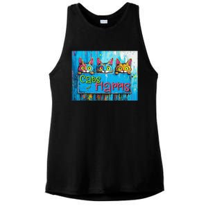 Cats For Harris Vibrant Kitten Campaign Support Ladies PosiCharge Tri-Blend Wicking Tank