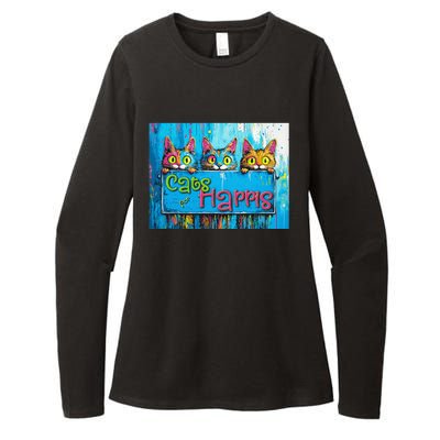 Cats For Harris Vibrant Kitten Campaign Support Womens CVC Long Sleeve Shirt