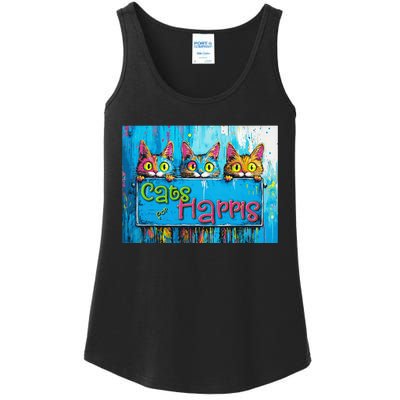 Cats For Harris Vibrant Kitten Campaign Support Ladies Essential Tank