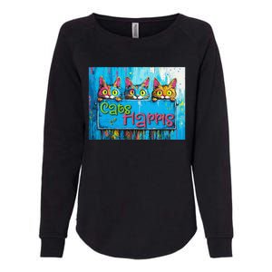 Cats For Harris Vibrant Kitten Campaign Support Womens California Wash Sweatshirt