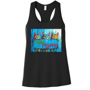 Cats For Harris Vibrant Kitten Campaign Support Women's Racerback Tank