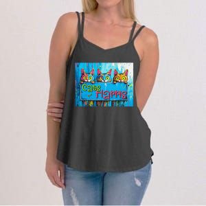 Cats For Harris Vibrant Kitten Campaign Support Women's Strappy Tank