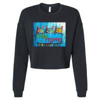 Cats For Harris Vibrant Kitten Campaign Support Cropped Pullover Crew