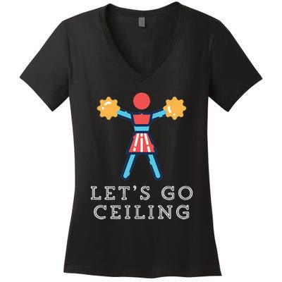 Ceiling Fan Halloween Costume Funny Pun Last Minute Lazy Women's V-Neck T-Shirt