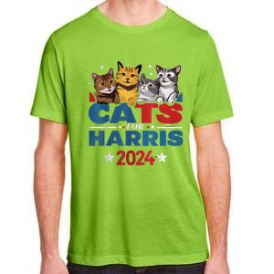 Cats For Harris 2024 Kamala Harris For President 2024 Adult ChromaSoft Performance T-Shirt