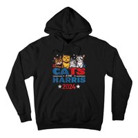 Cats For Harris 2024 Kamala Harris For President 2024 Hoodie