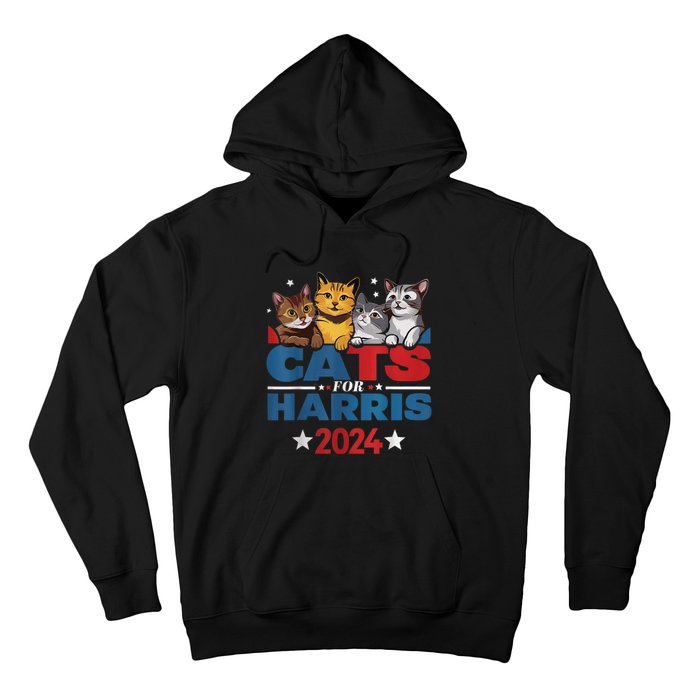 Cats For Harris 2024 Kamala Harris For President 2024 Hoodie