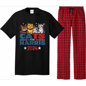 Cats For Harris 2024 Kamala Harris For President 2024 Pajama Set