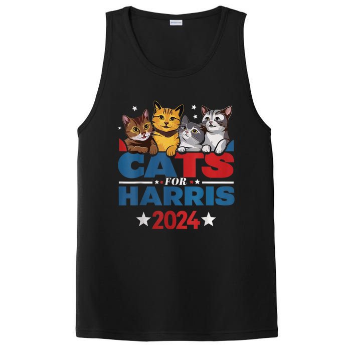 Cats For Harris 2024 Kamala Harris For President 2024 PosiCharge Competitor Tank