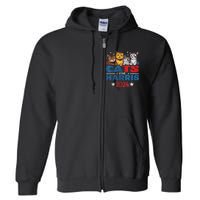 Cats For Harris 2024 Kamala Harris For President 2024 Full Zip Hoodie