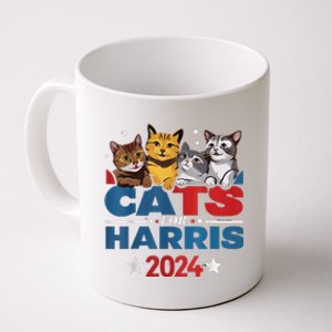 Cats For Harris 2024 Kamala Harris For President 2024 Coffee Mug