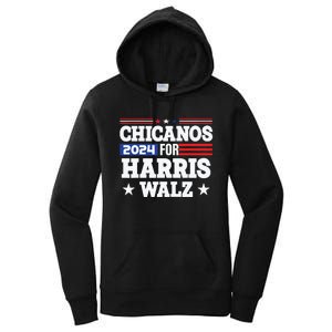 Chicanos For Harris Walz 2024 Presidential Election Kamala Women's Pullover Hoodie