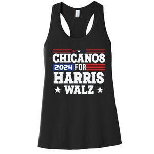 Chicanos For Harris Walz 2024 Presidential Election Kamala Women's Racerback Tank