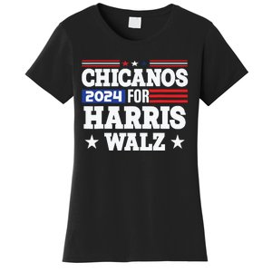 Chicanos For Harris Walz 2024 Presidential Election Kamala Women's T-Shirt