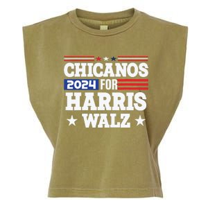 Chicanos For Harris Walz 2024 Presidential Election Kamala Garment-Dyed Women's Muscle Tee