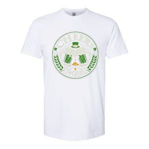 Cheers Fckers Irish Beer Drinking Saint Patricks Day Funny Funny Gift Softstyle CVC T-Shirt