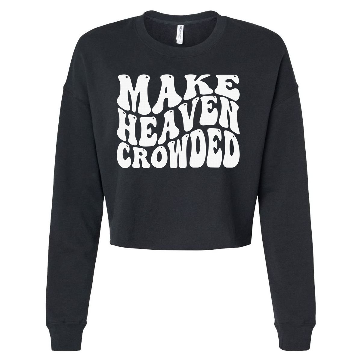 Christian Faith in Christ Quote Christmas Saying Believe Cropped Pullover Crew