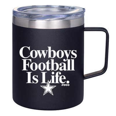 Cowboys Football Is Life Foco 12oz Stainless Steel Coffee Mug