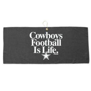 Cowboys Football Is Life Foco Large Microfiber Waffle Golf Towel