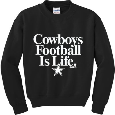 Cowboys Football Is Life Foco Kids Sweatshirt