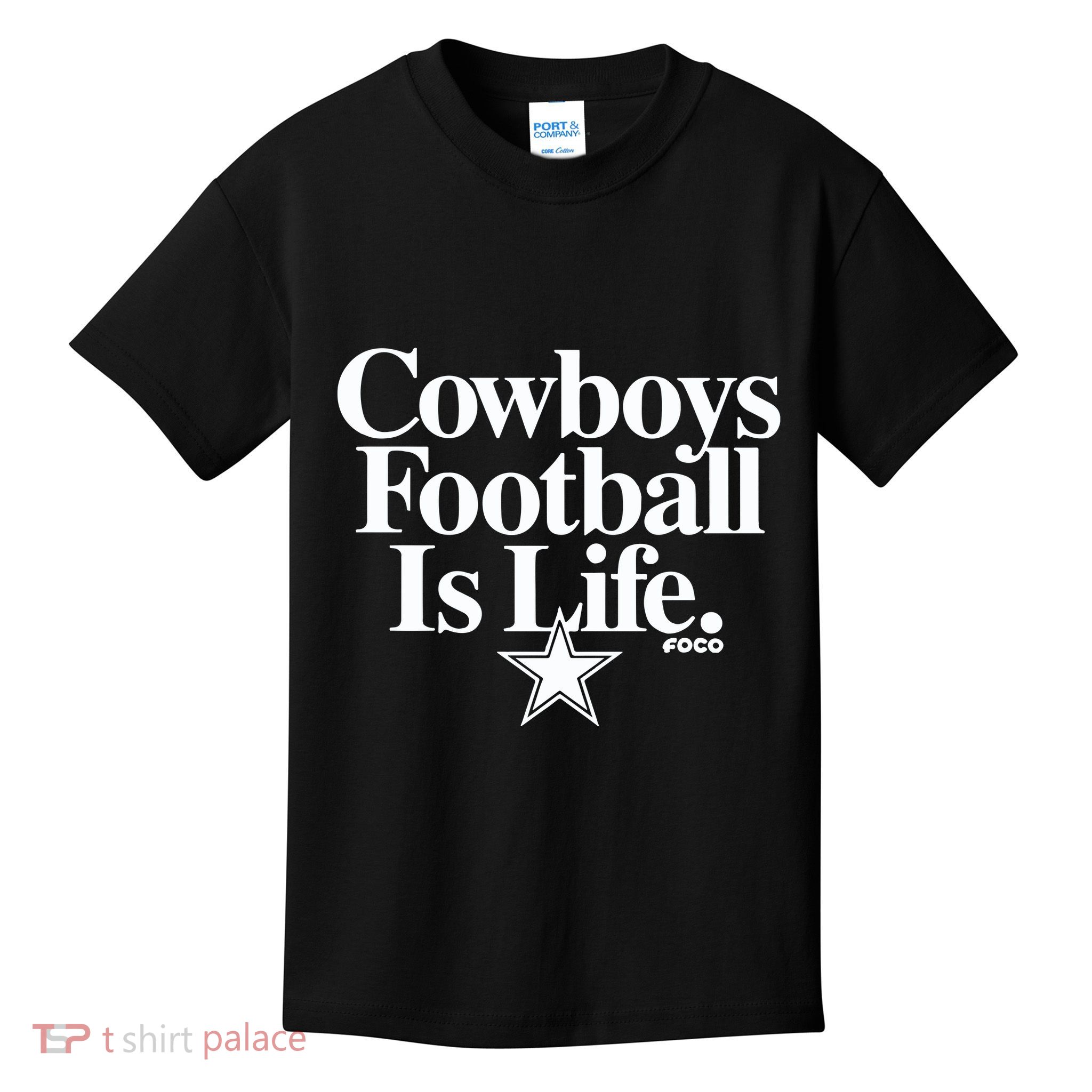 Cowboys Football Is Life Foco Kids T-Shirt