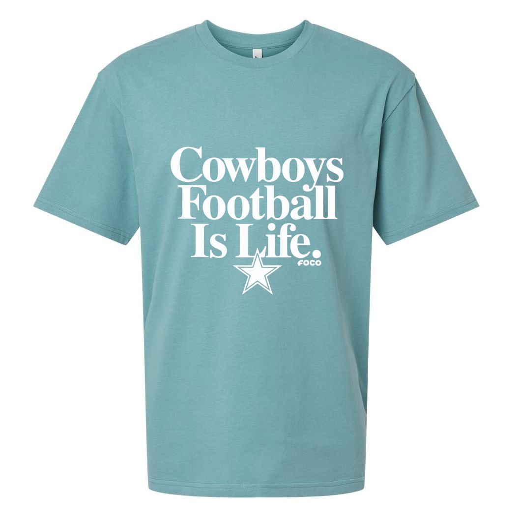 Cowboys Football Is Life Foco Sueded Cloud Jersey T-Shirt