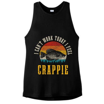 Crappie Fishing I CanT Work Today I Feel Crappie Funny Fish Ladies PosiCharge Tri-Blend Wicking Tank