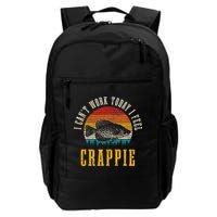 Crappie Fishing I CanT Work Today I Feel Crappie Funny Fish Backpack