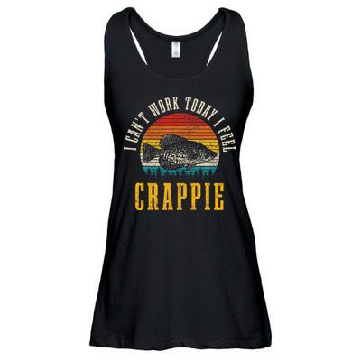 Crappie Fishing I CanT Work Today I Feel Crappie Funny Fish Ladies Essential Flowy Tank